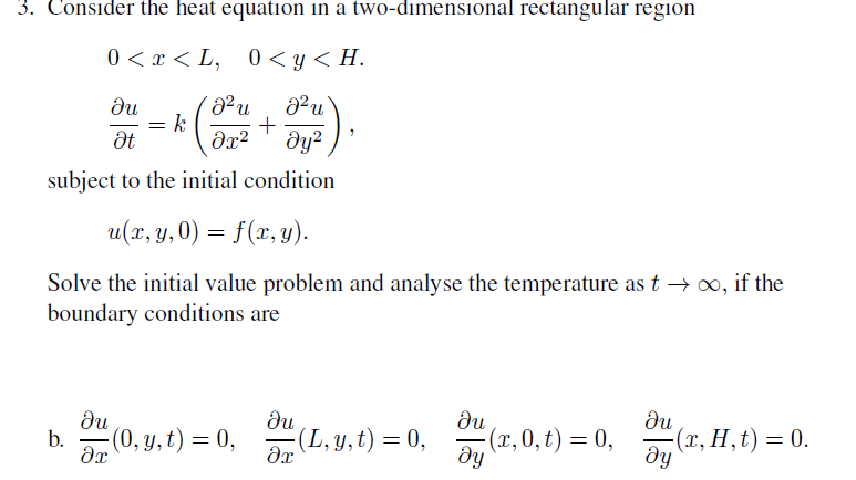 Solved Consider the heat equation in a two-dimensional | Chegg.com