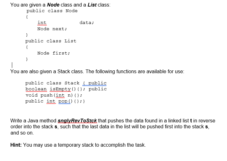 solved-using-java-you-are-given-a-node-class-and-a-list-chegg