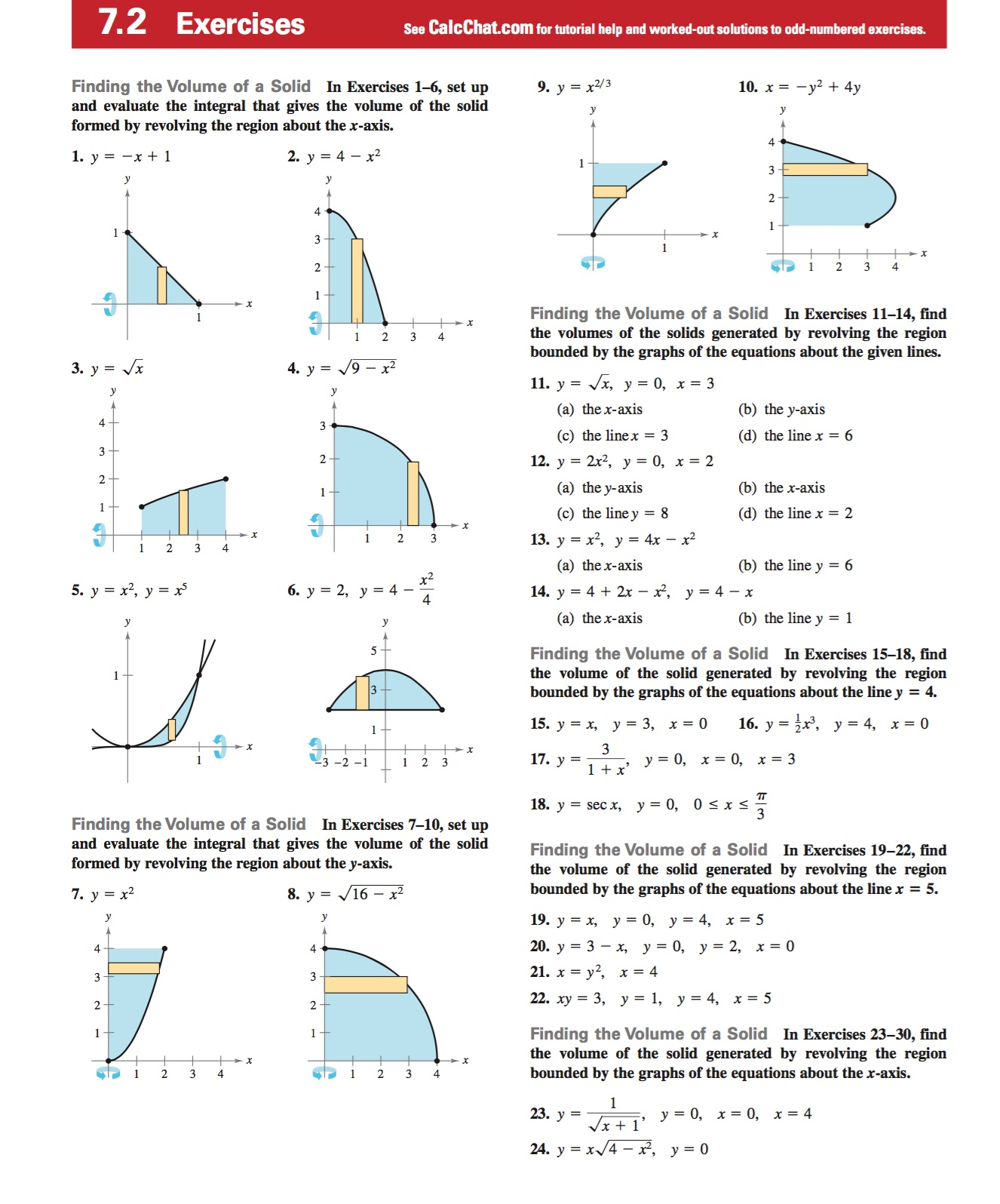 Solved 7.2 Exercises 1.L Exercises See CalcChat.com for | Chegg.com