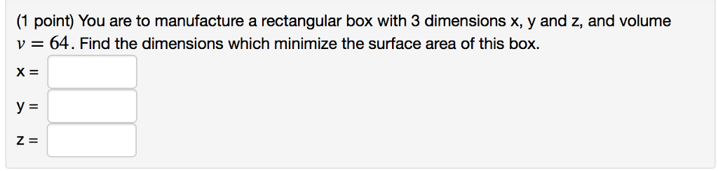 how to minimize the surface area of a rectangular box