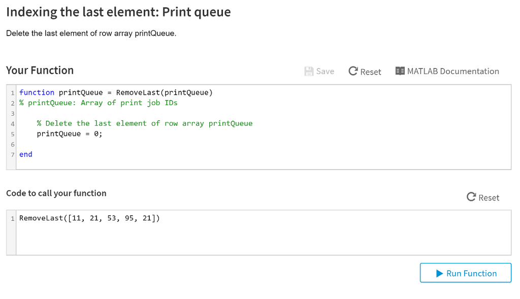 Solved Indexing the last element Print queue Delete the Chegg