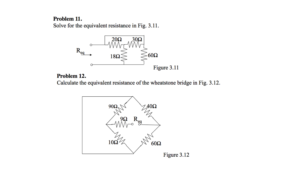 Solved Problem 11. Solve for the equivalent resistance in