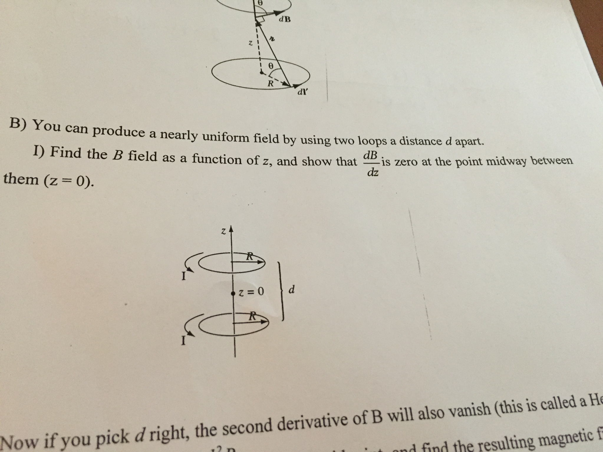 Solved You can produce a nearly uniform field by using two | Chegg.com