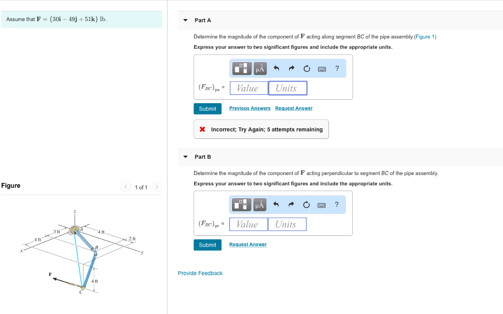 Solved Assume that F = {30i-49j + 51k) lb Part A Determine | Chegg.com