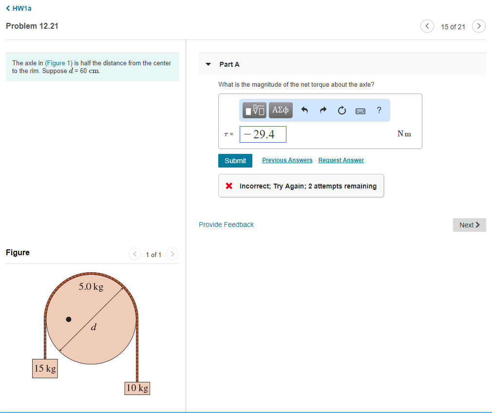 Solved Problem 12.21 15 of 21 The axle in (Figure 1) is half | Chegg.com