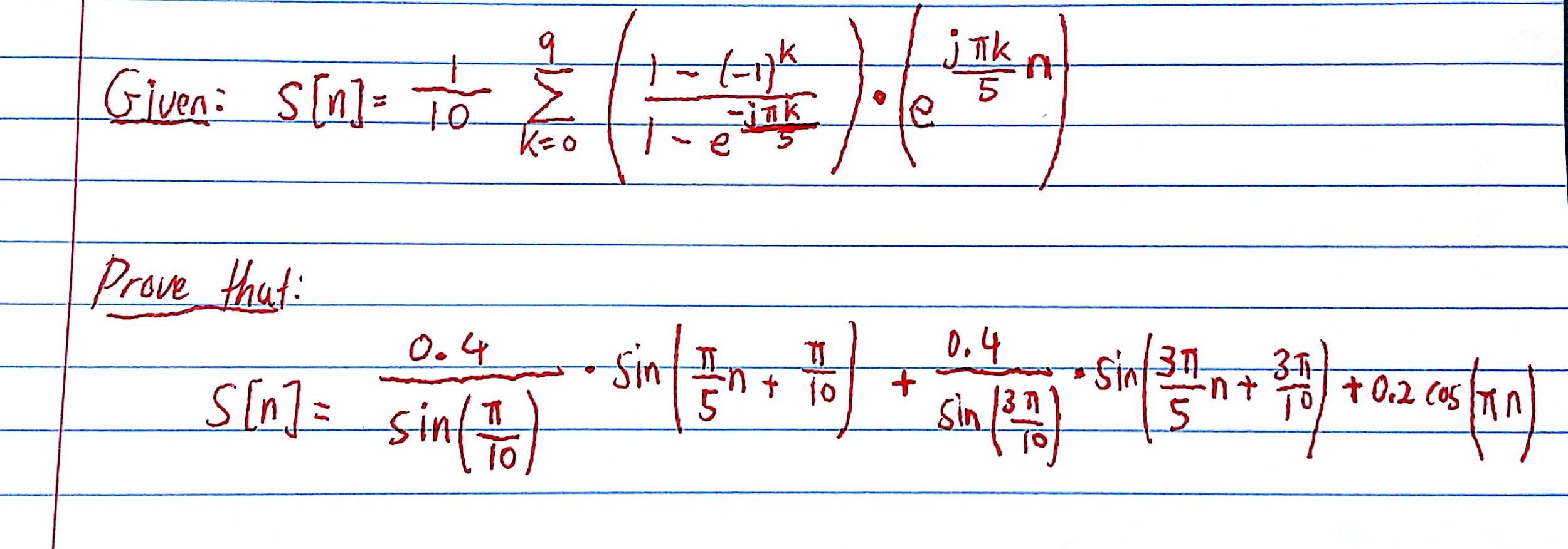 Solved Given S n 1 10 Summation k 0 9 1 1 k 1 Chegg