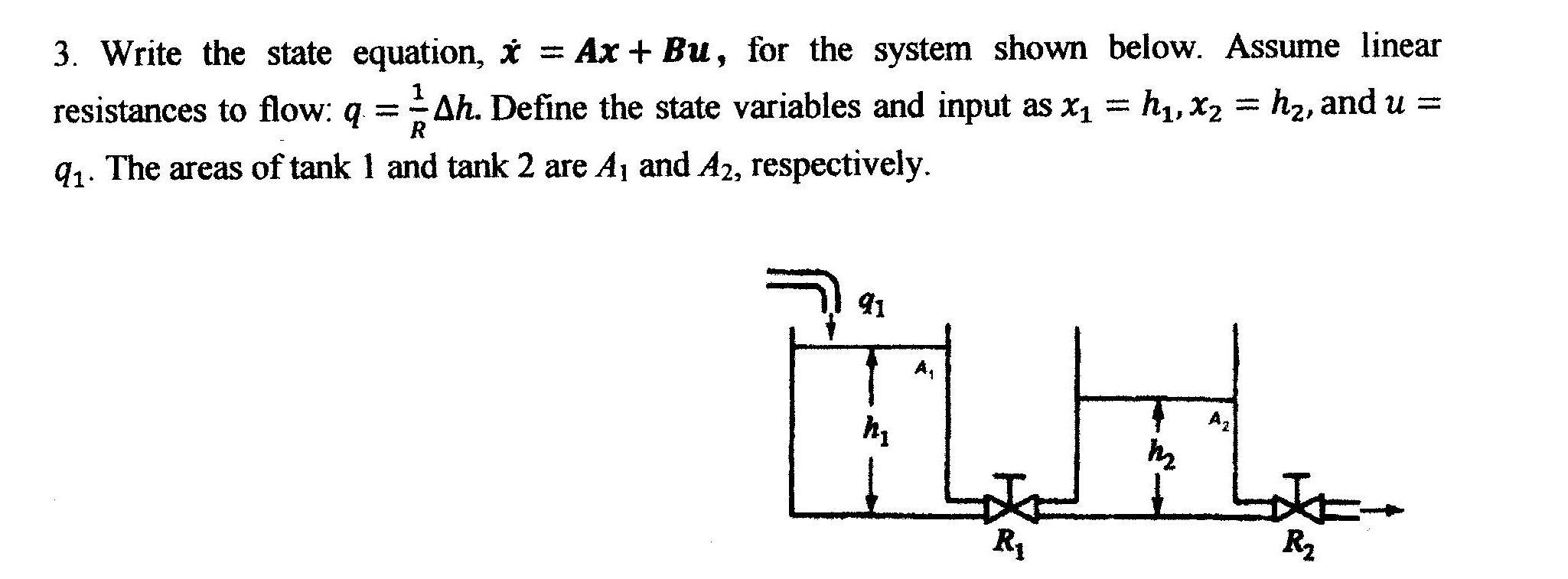 Solved As the question asks, please find the state equation | Chegg.com