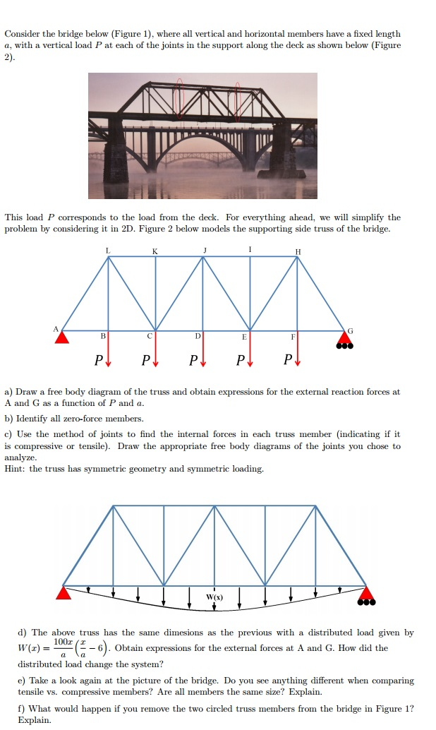 Consider The Bridge Below (Figure 1), Where All | Chegg.com