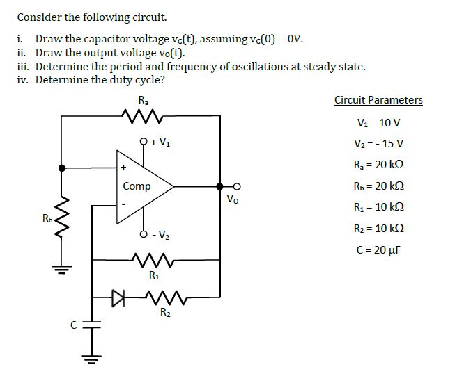 Solved Consider the following circuit. i. Draw the capacitor | Chegg.com