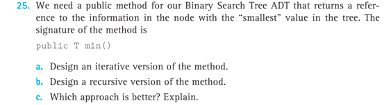 Solved We need a public method for our Binary Search Tree | Chegg.com