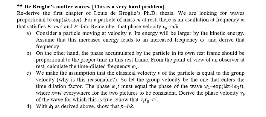 De broglie phd thesis