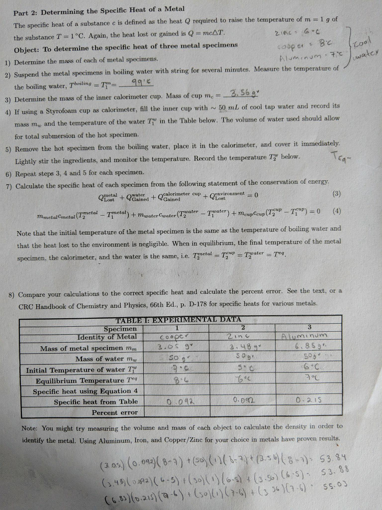 part-2-determining-the-specific-heat-of-a-metal-fic-chegg