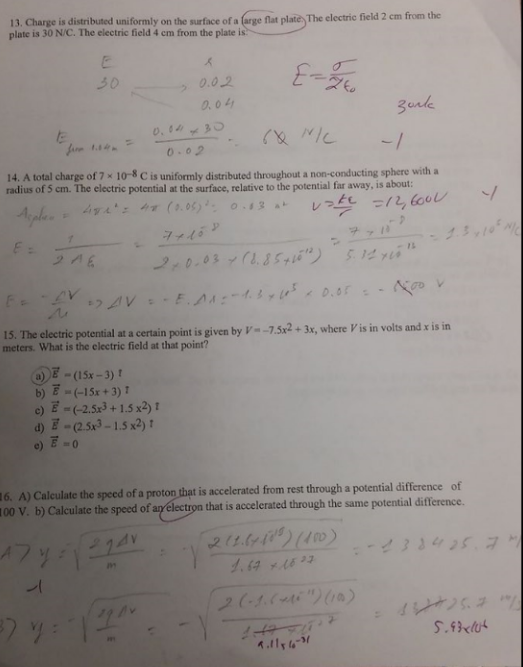 Solved 13. Charge is distributed uniformly on the surface of | Chegg.com