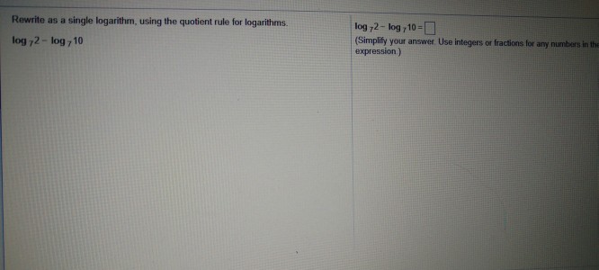 rewrite as a single logarithm and simplify fraction logarithm simplification problems