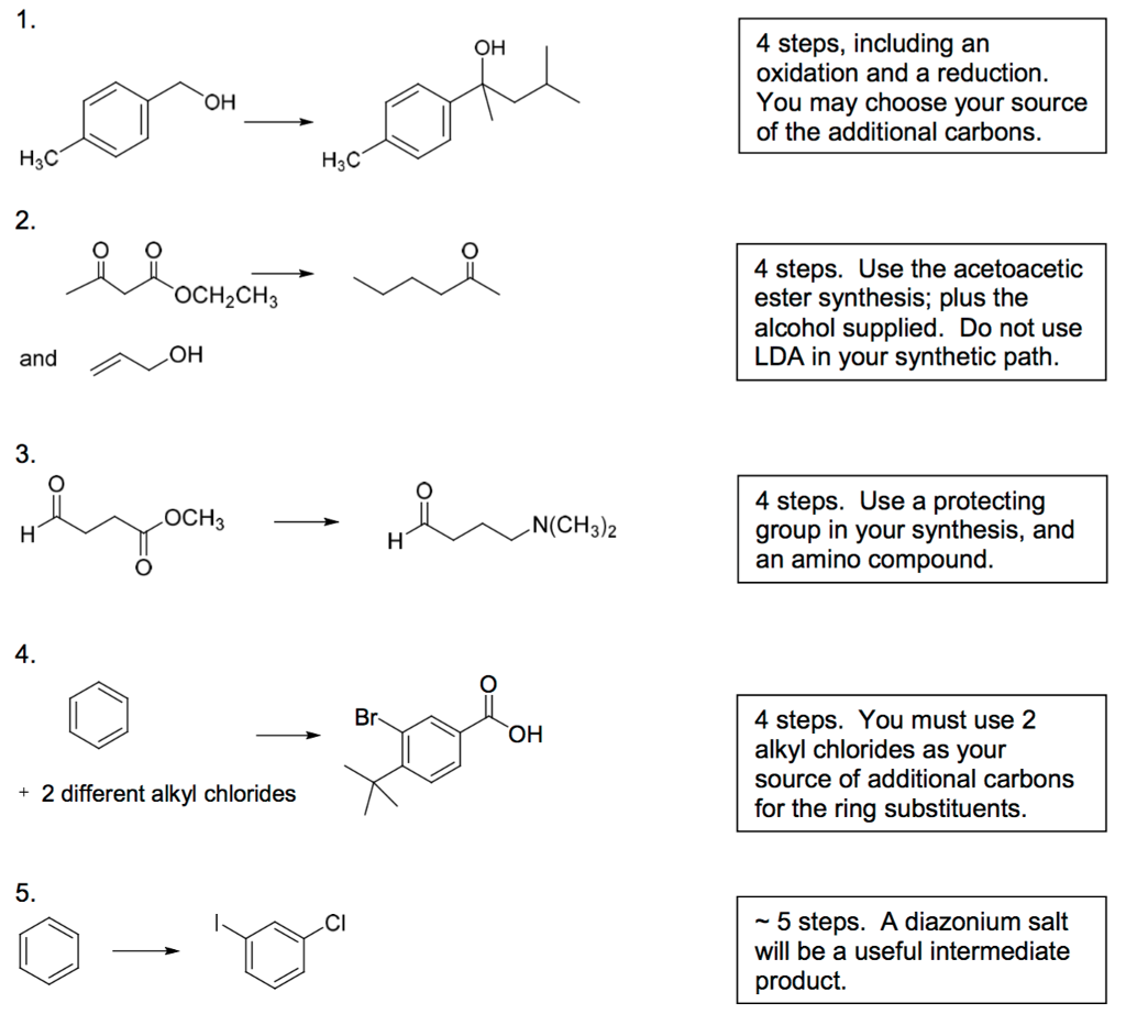 Solved If anyone can help me with the following synthesis | Chegg.com