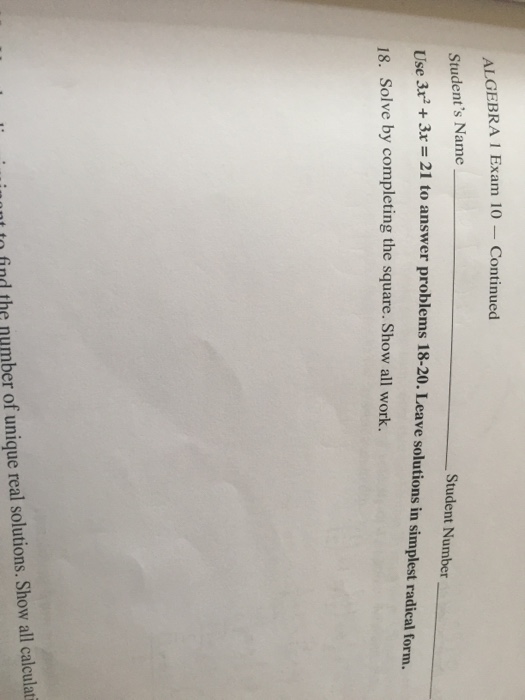 Solved Use 3x 2 3x 21 To Answer Problems 18 20 Leave Chegg