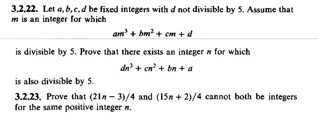 Solved Let A, B, C, D Be Fixed Integers With D Not Divisible | Chegg.com