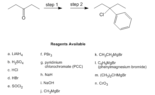 Solved Specify the reagent you would use in each step of the | Chegg.com