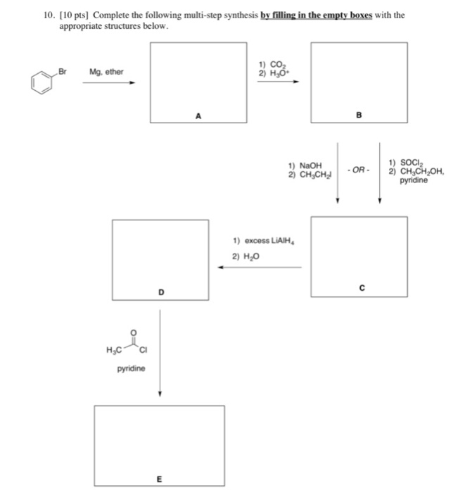 Solved Complete The Following Multi-step Synthesis By | Chegg.com