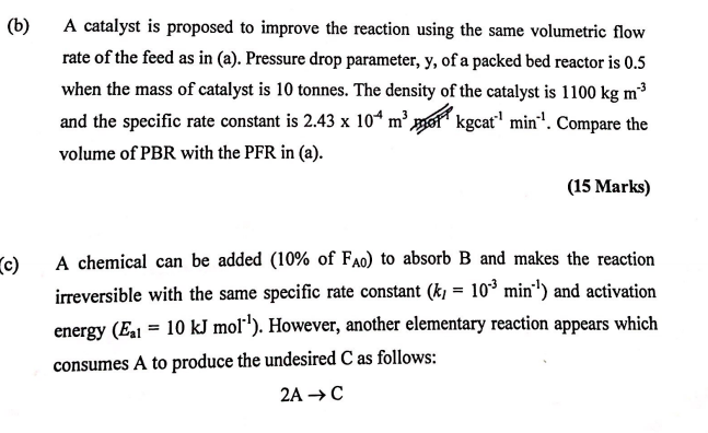 Solved QUESTION 2 In The Gaseous Reaction Shown Below, B Is | Chegg.com