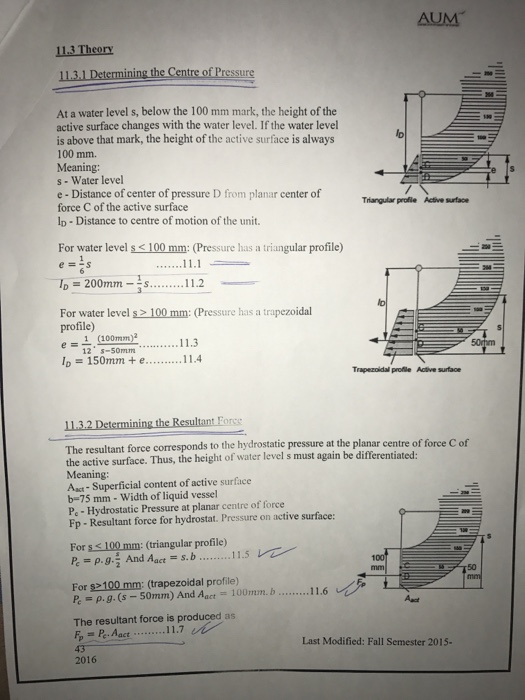 center of pressure experiment discussion