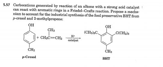 Solved Carbocations generated by reaction of an alkene with | Chegg.com