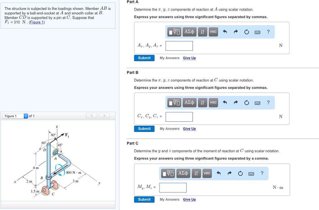 Solved Part A The structure is subjected to the loadings | Chegg.com