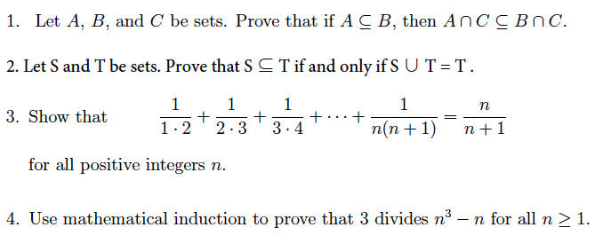 Solved Let A, B, And C Be Sets. Prove That If A Subset B, | Chegg.com