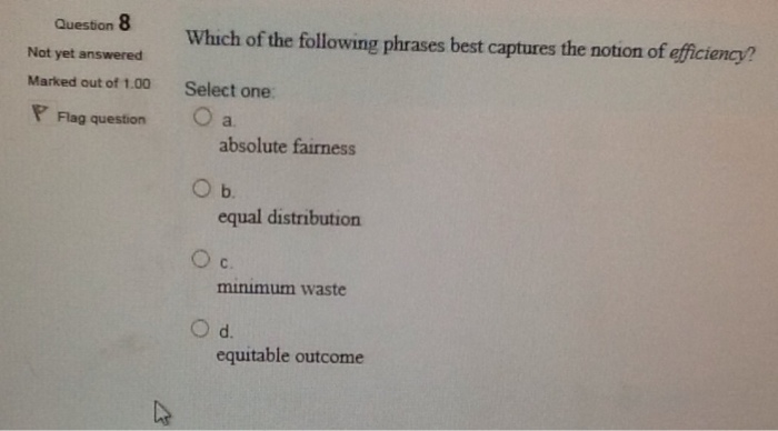 Solved Which of the following phrases best captures the | Chegg.com