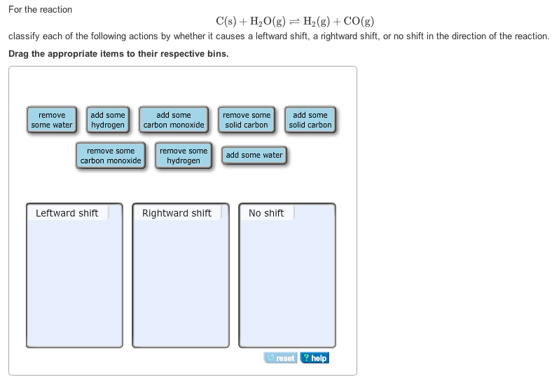 Solved For the reaction C(s) + H 2 O(g) H 2 (g) + CO(g) | Chegg.com