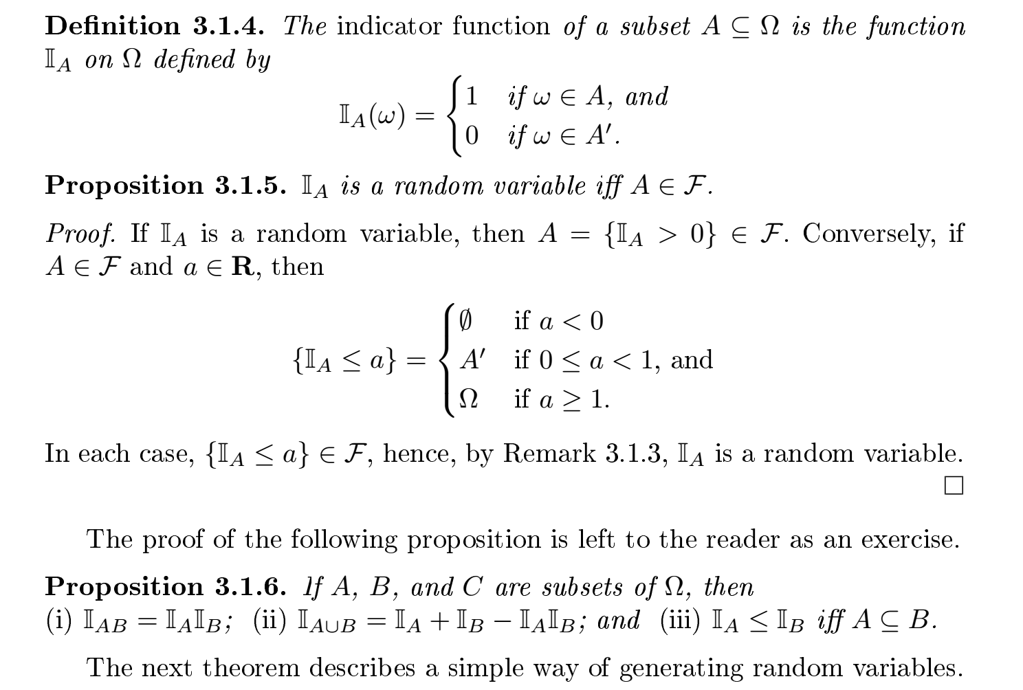 Solved Definition 3.1.4. The indicator function of a subset