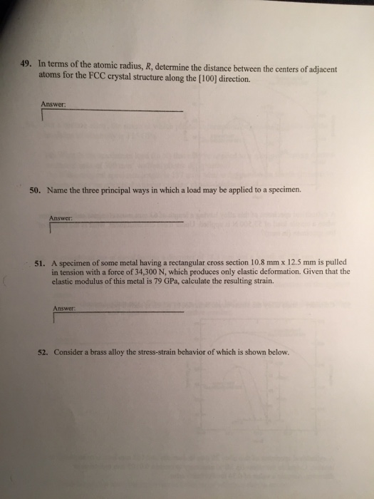 Solved A brittle material typically exhibits substantial