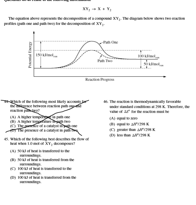 Solved The equation above represents the decomposition of a | Chegg.com