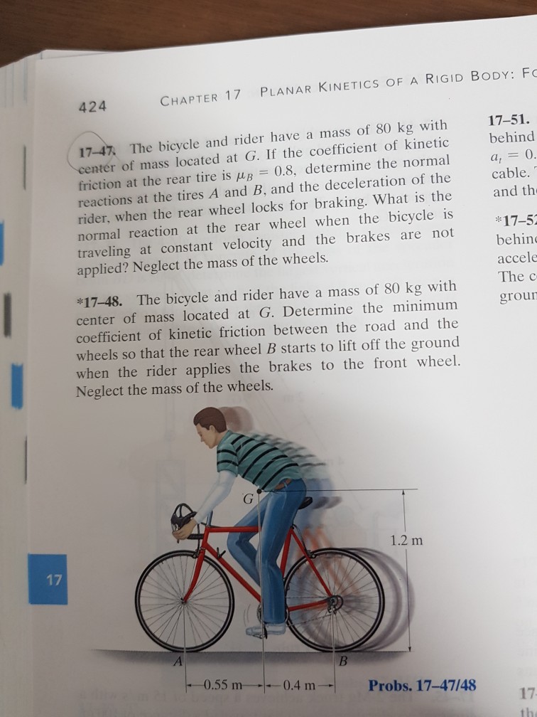 Solved 424 CHAPTER 17 PLANAR KINETICS OF A RIGID BoDY: Fo - Image