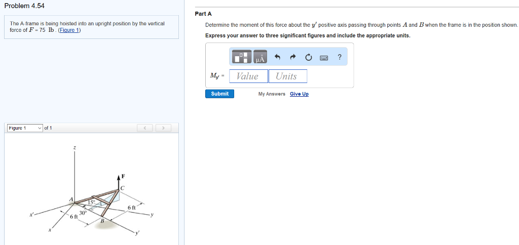 Solved The A-frame is being hoisted into an upright position | Chegg.com