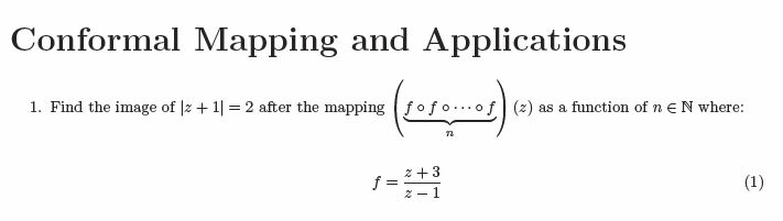 Solved Conformal Mapping And Applications 1. Find The Image | Chegg.com