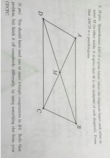 Solved Quadrilateral ABCD is given below, where the | Chegg.com
