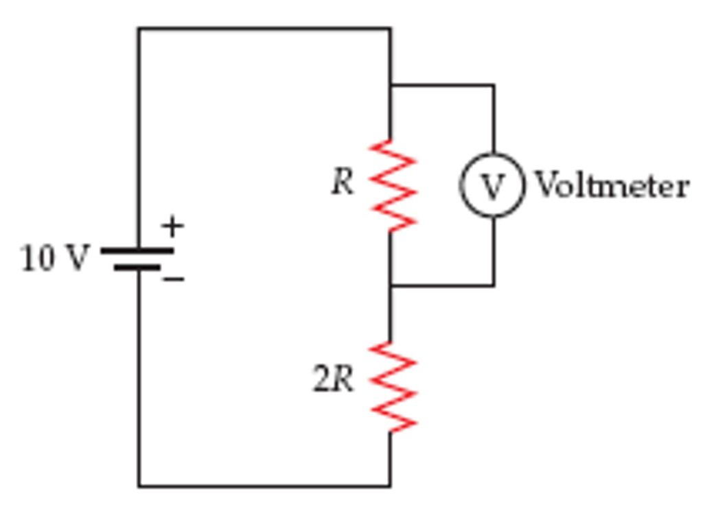 Solved The voltmeter shown in the figure below can be