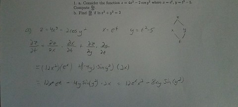 Solved Consider the function x = 4x^2 - 2 cos y^2 where x =, | Chegg.com