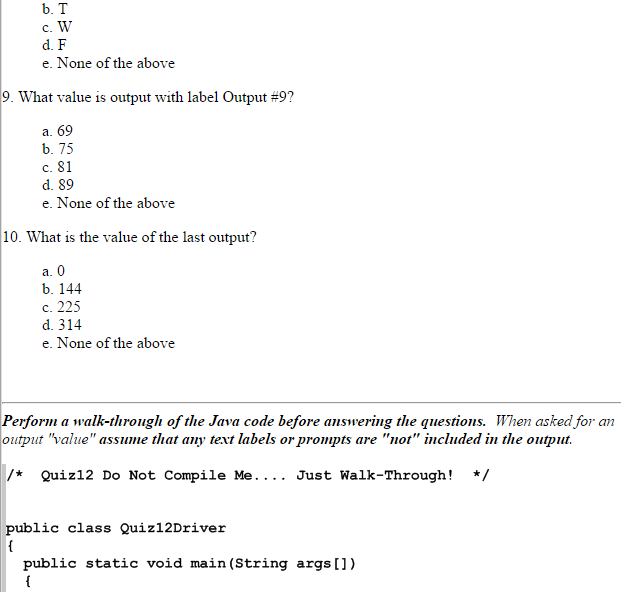 Solved Select the BESTsingle answer for each question and | Chegg.com