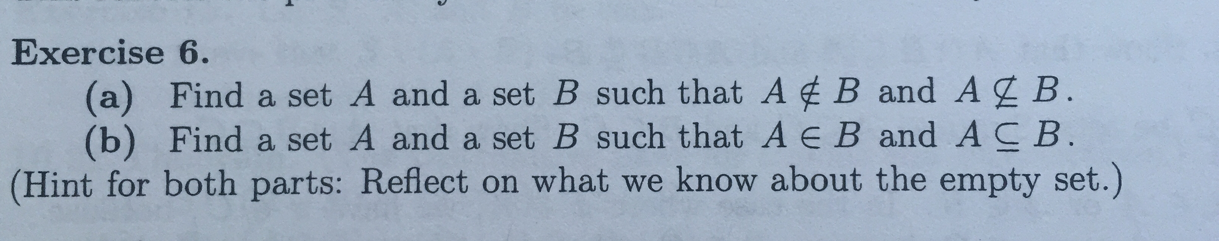 Find A Set A And A Set B Such That A B And A B | Chegg.com