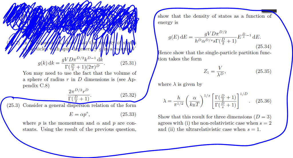 Solved show that the density of states as a function of | Chegg.com