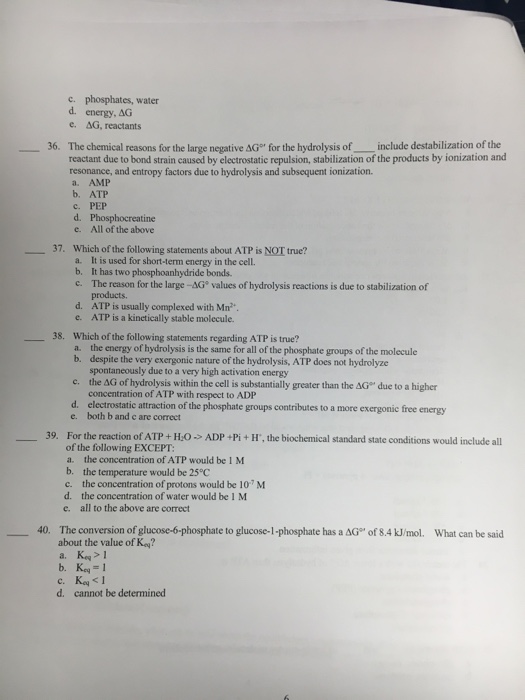 Solved The chemical reasons for the large negative Delta G | Chegg.com