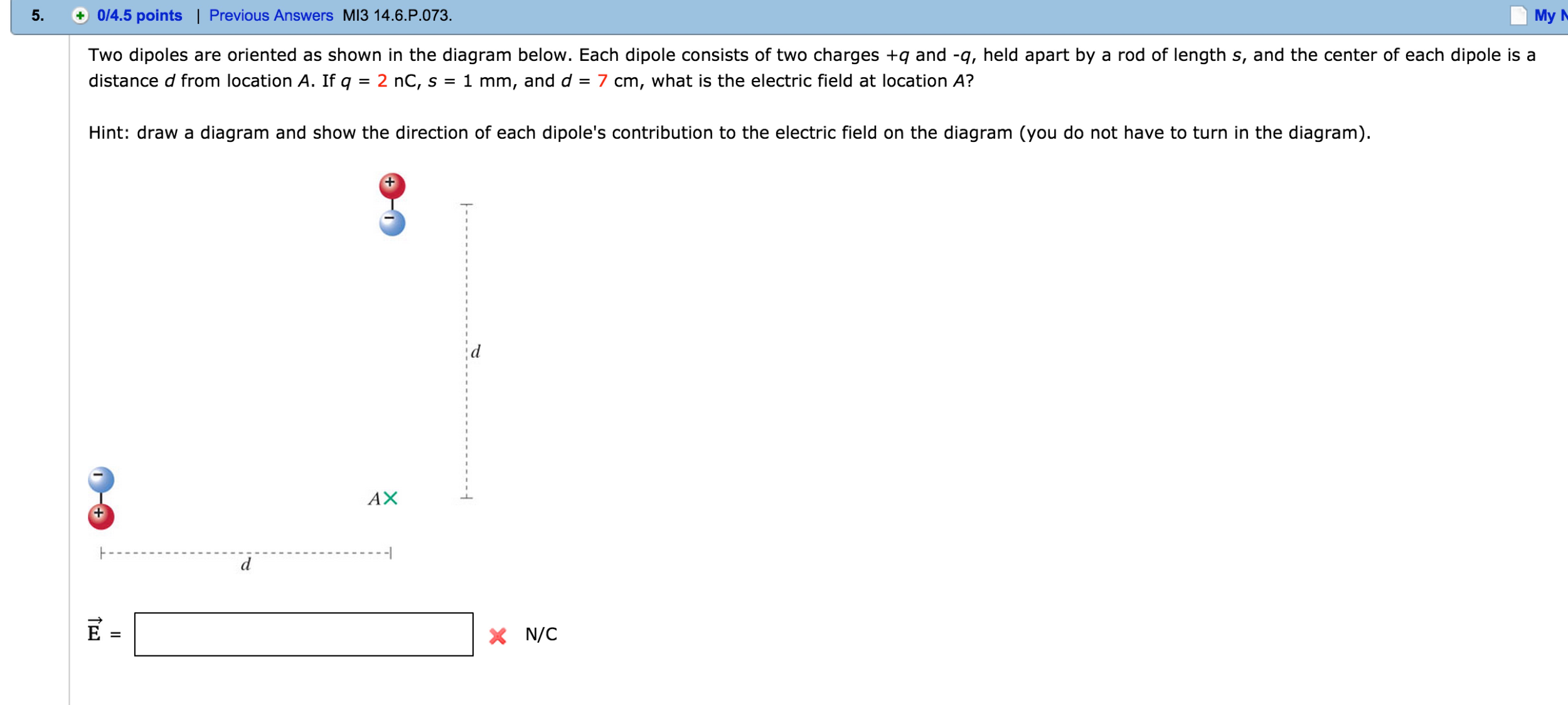 Electric Field Diagram Two Dipoles