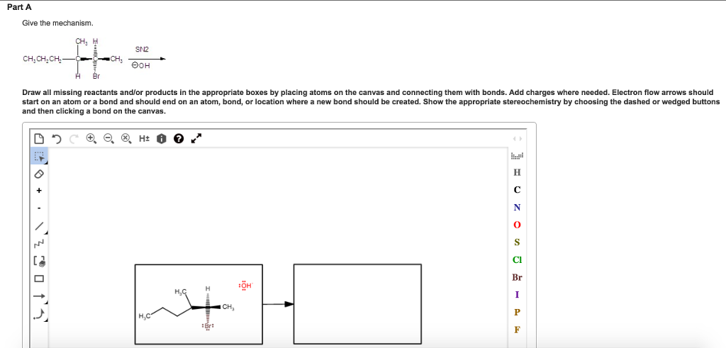 Solved Part A Give the mechanism. SN2 CH,CH.CH Draw all | Chegg.com