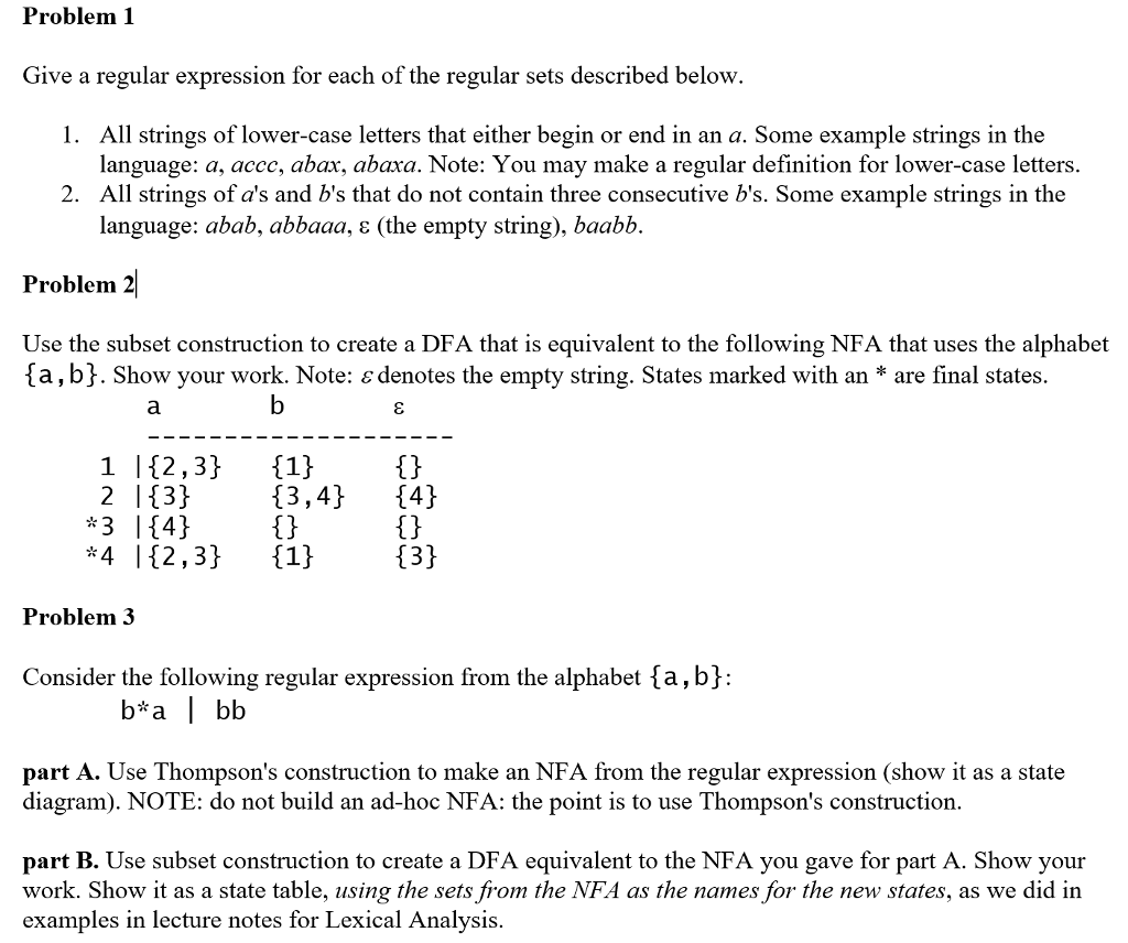 Solved Give A Regular Expression For Each Of The Regular | Chegg.com