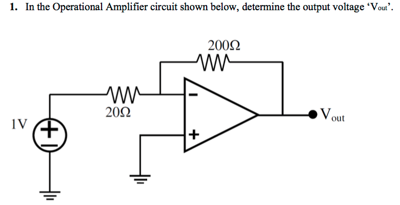 Solved In the Operational Amplifier circuit shown below, | Chegg.com