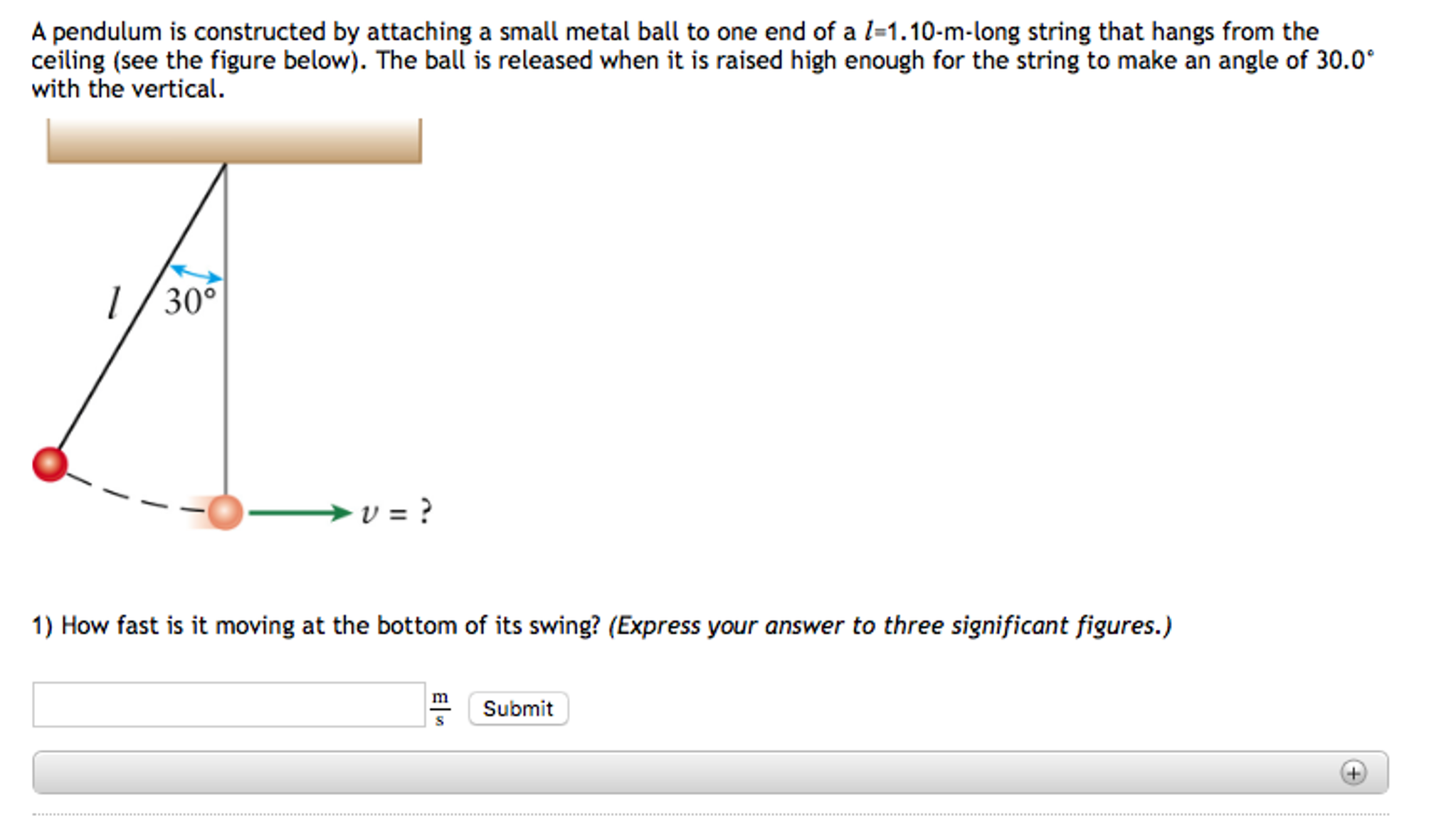 Solved A pendulum is constructed by attaching a small metal | Chegg.com