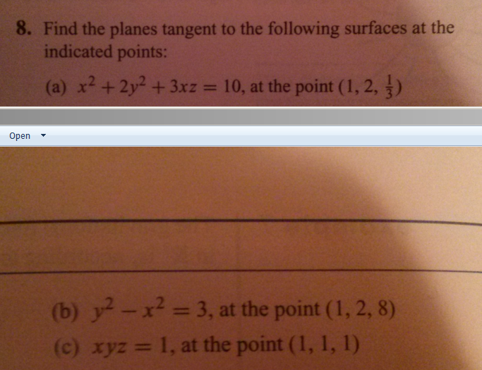 Solved Find The Planes Tangent To The Following Surfaces At