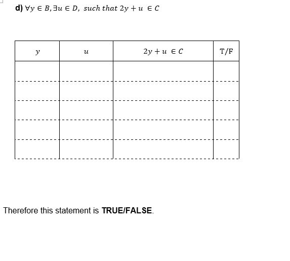 Solved A = { 1, 3, 7], B = {-1, 0, 5], C = {2, 4, 6, 8], D = | Chegg.com